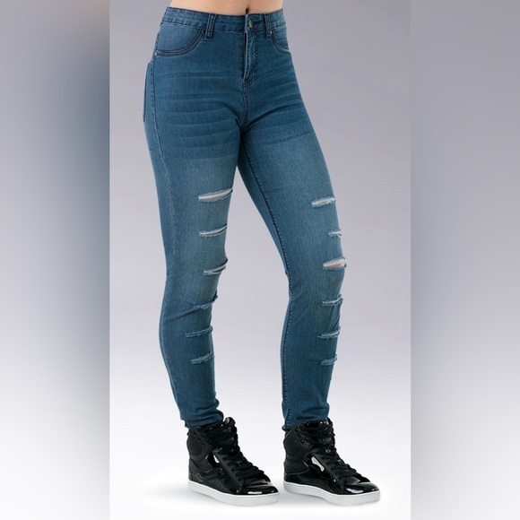 Balera dance Slashed Skinny Jeans size SC, child small, 6/6X, style #AH9210 - Picture 1 of 2